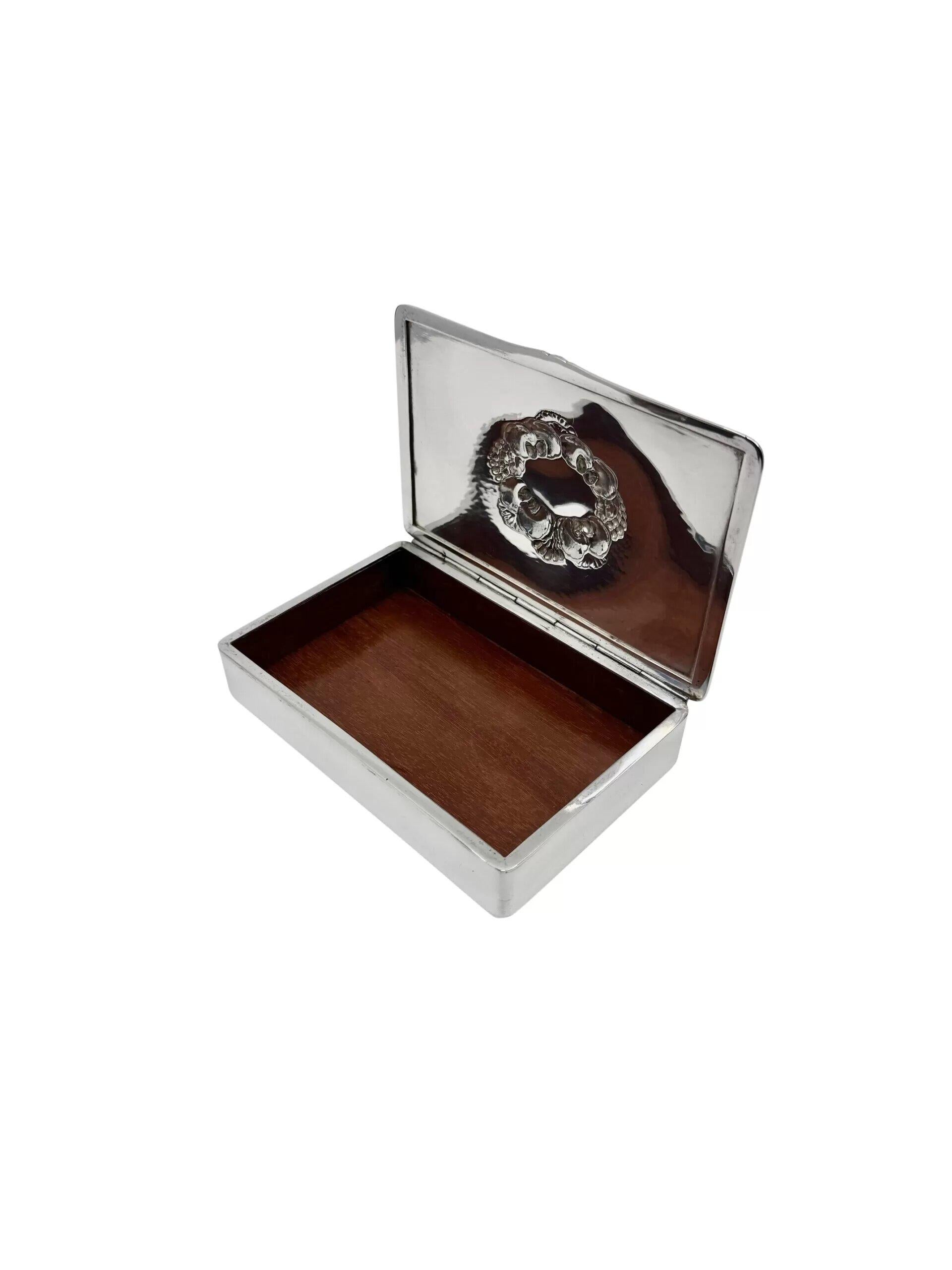 Georg Jensen Caja de plata de ley 507A Art Decó en venta