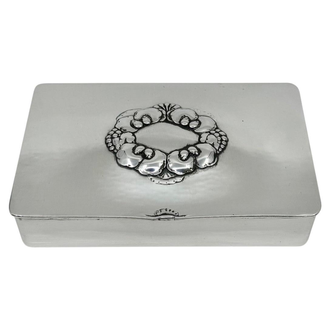 Georg Jensen Sterling Silver Box 507A For Sale