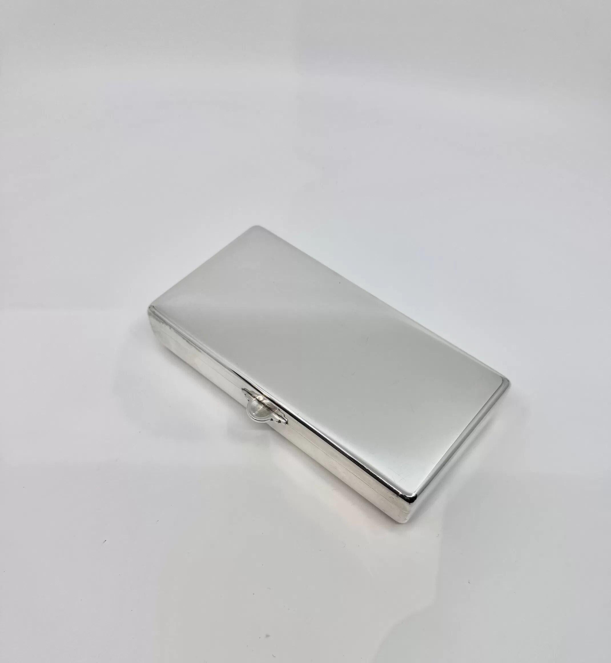 Georg Jensen Caja de plata de ley 962 Art Decó