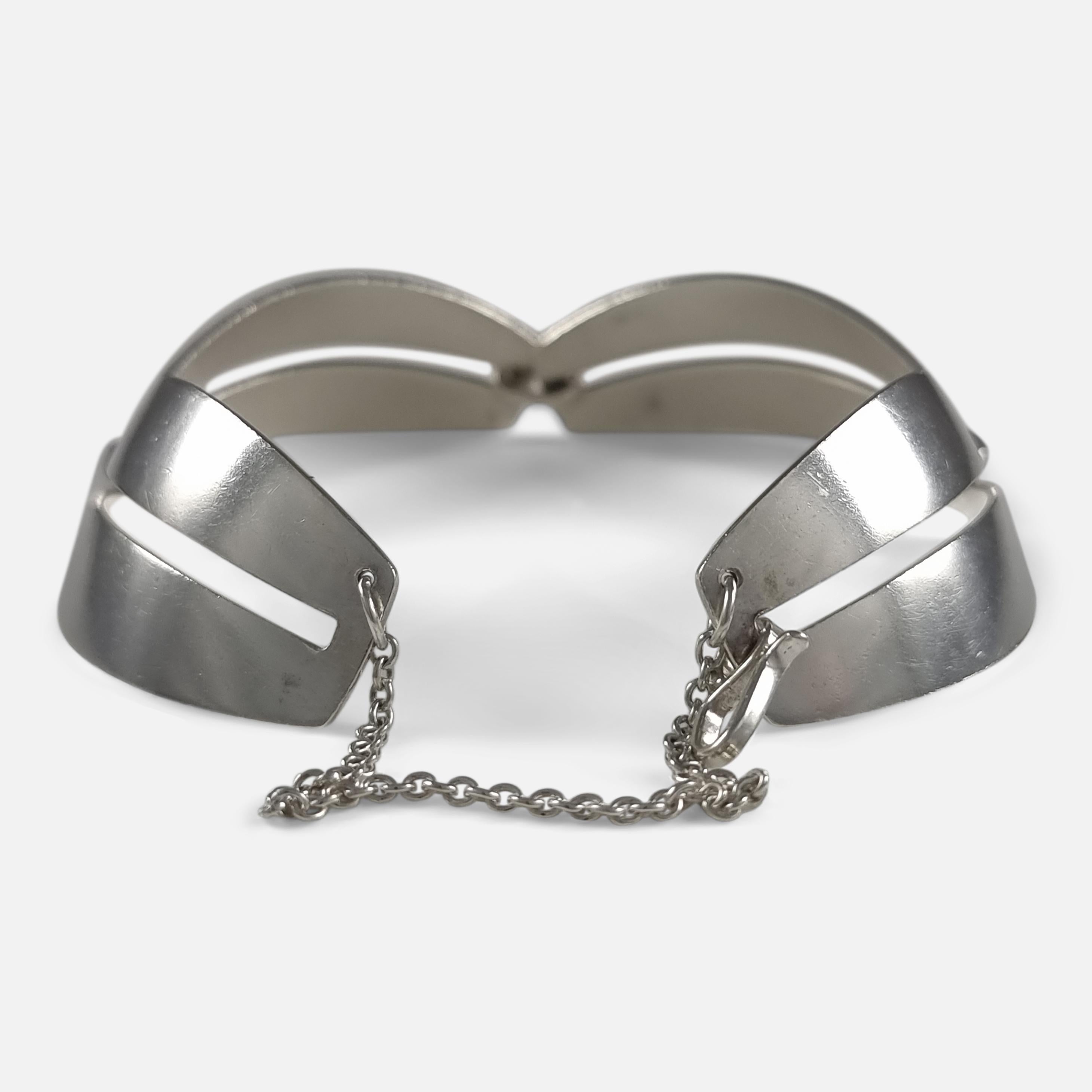 Modern Georg Jensen Sterling Silver Bracelet #170, Nanna Ditzel For Sale