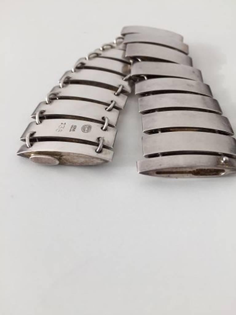 Modern Georg Jensen Sterling Silver Bracelet by Arno Malinowski No 136