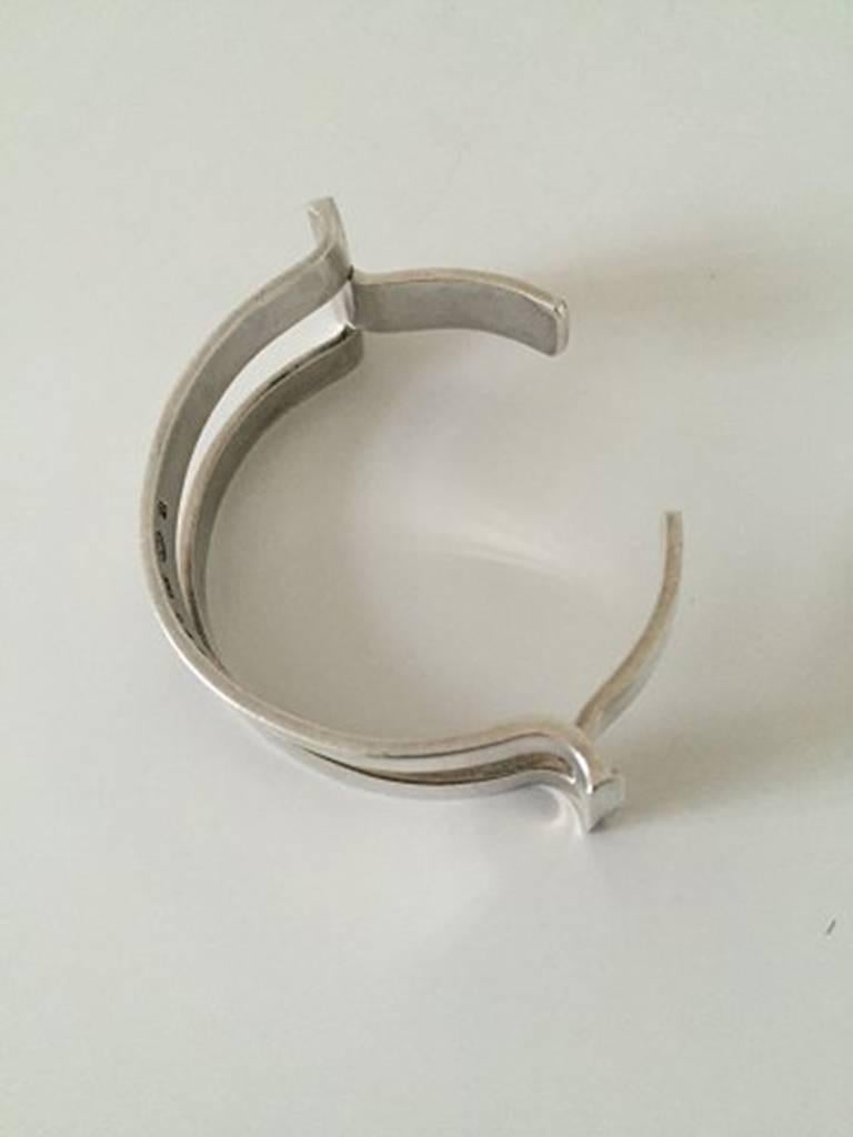 Georg Jensen Sterling Silver Bracelet by Bent Gabrielsen #246. Inner measurements on the bracelet is 6 cm / 2 23/64