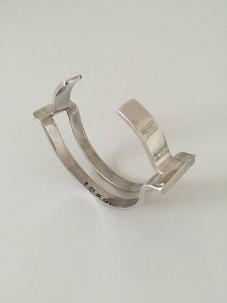Modern Georg Jensen Sterling Silver Bracelet by Bent Gabrielsen #246