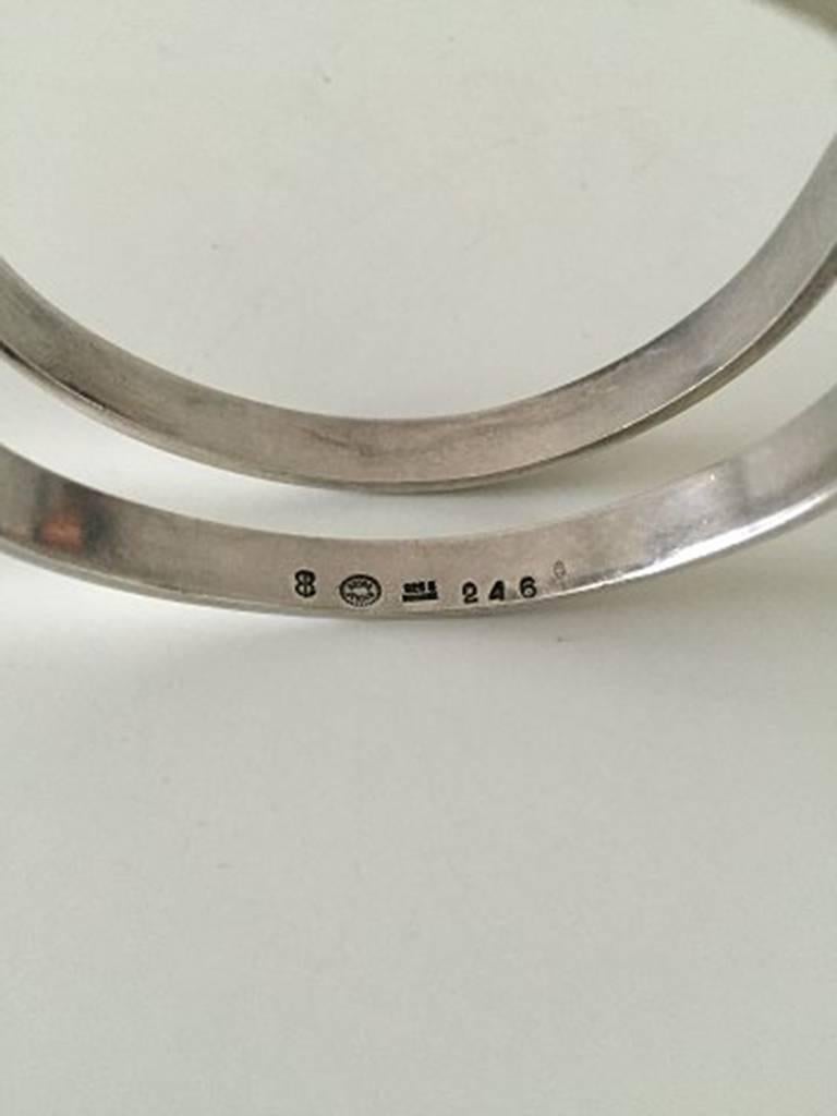 Georg Jensen Sterling Silver Bracelet by Bent Gabrielsen #246 In New Condition In Copenhagen, DK