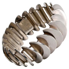 Georg Jensen Sterling Silver Bracelet Designed by Astrid Fog, Denmark, c.1969