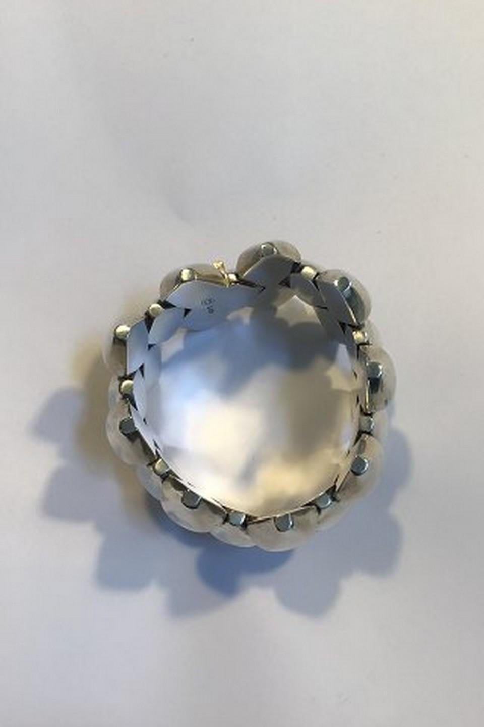 Modern Georg Jensen Sterling Silver Bracelet No 112 Arno Malinowski For Sale