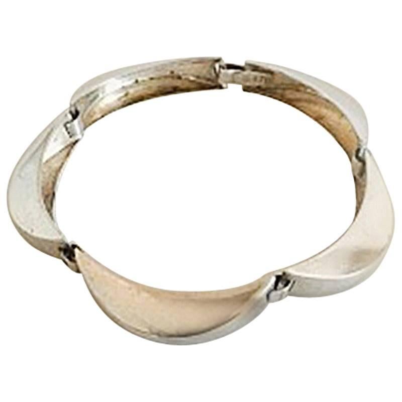 Georg Jensen Sterling Silver Bracelet No 175 For Sale