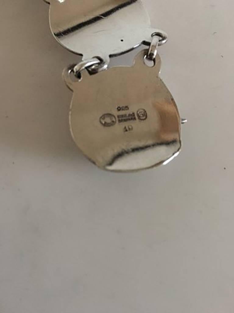 Art Nouveau Georg Jensen Sterling Silver Bracelet No 19 For Sale