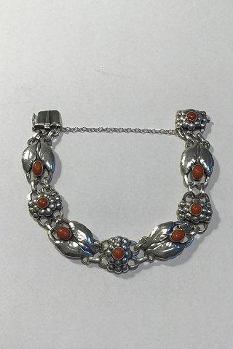 Georg Jensen Sterling Silver Bracelet No 3 'Amber' In Good Condition For Sale In Copenhagen, DK