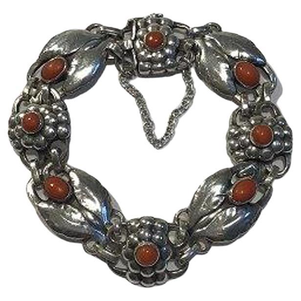 Georg Jensen Sterling Silver Bracelet No 3, 'Amber' For Sale