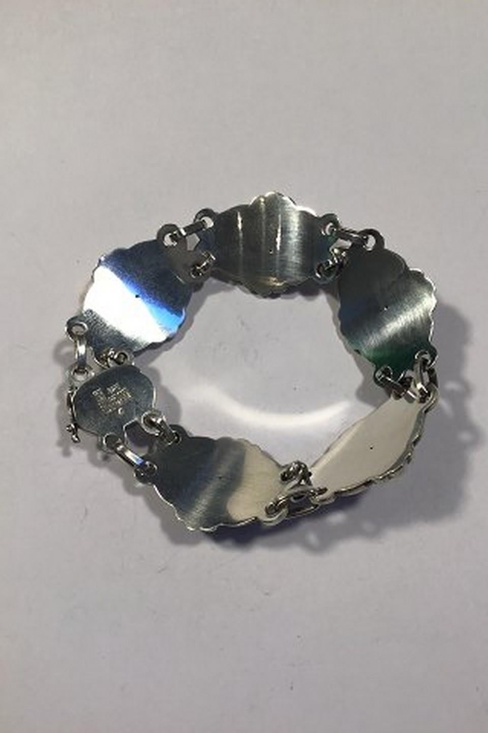 Modern Georg Jensen Sterling Silver Bracelet No 4 For Sale