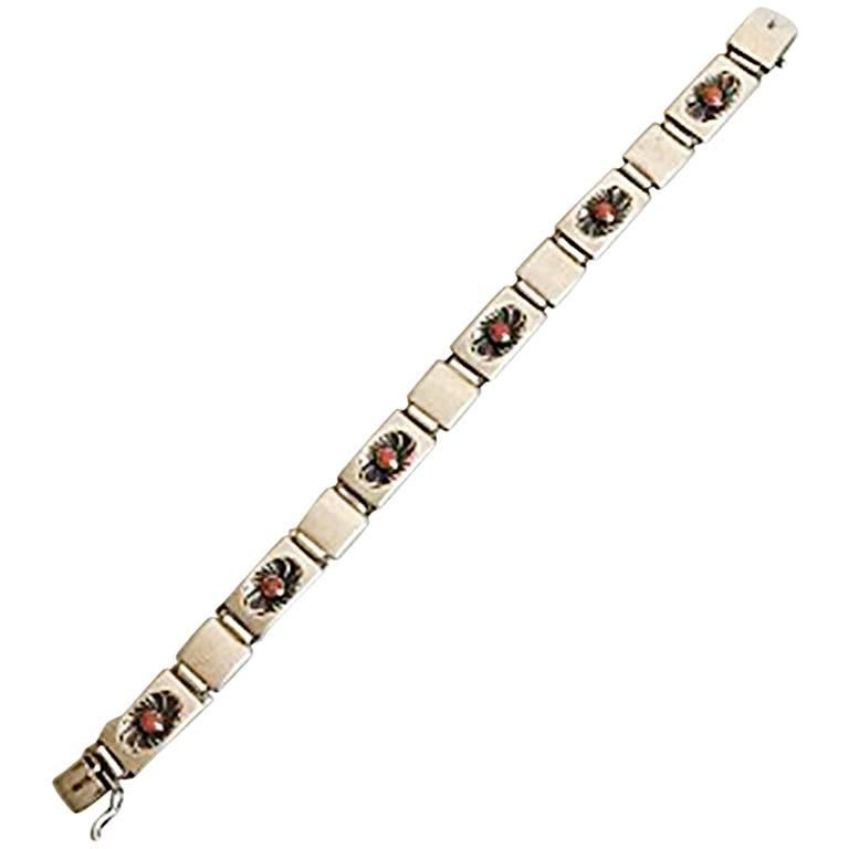 Georg Jensen Sterling Silver Bracelet No 56B For Sale