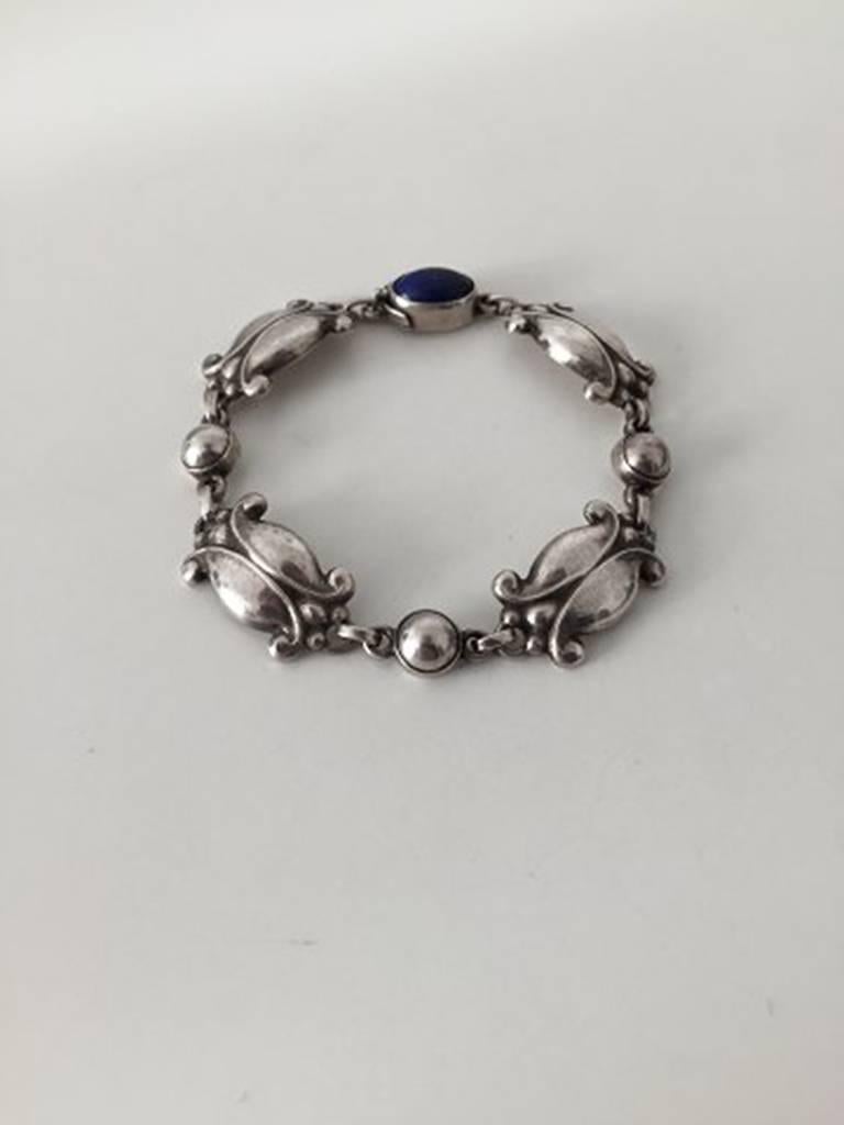 silver lapis bracelet