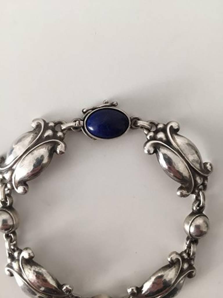 lapis lazuli silver bracelet