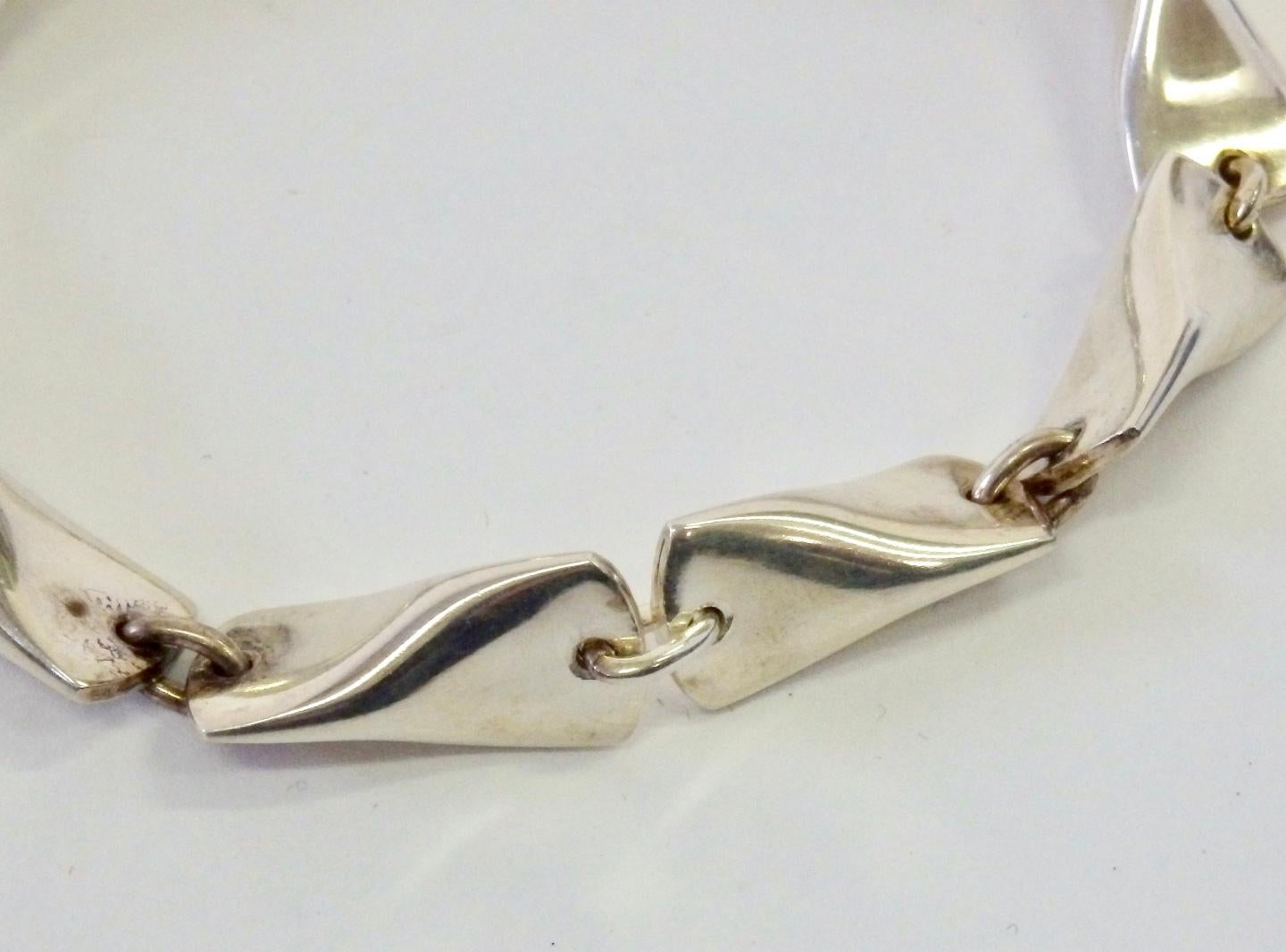 Georg Jensen Sterling Silver Bracelet with Original Box For Sale 1