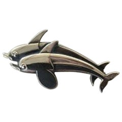 Vintage Georg Jensen Sterling Silver Brooch #317 Unmarked