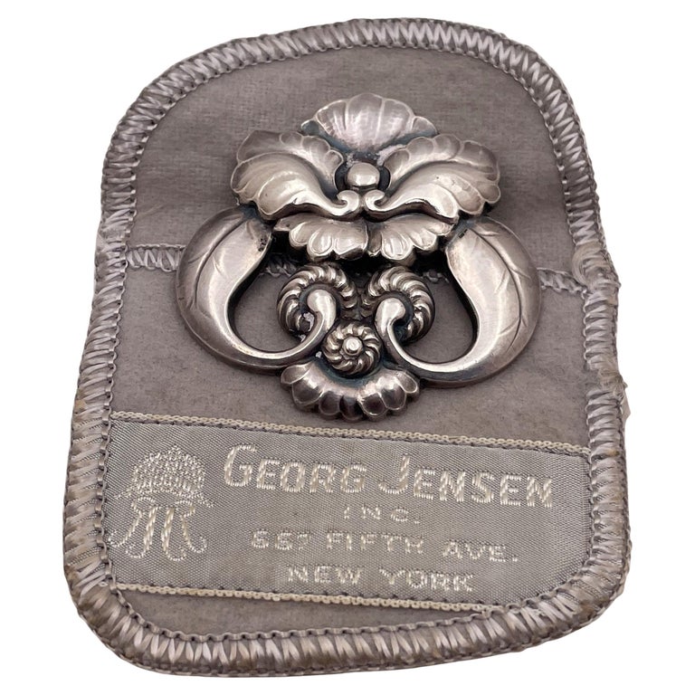Georg Jensen Broche en argent sterling #97 de style Art nouveau En vente  sur 1stDibs
