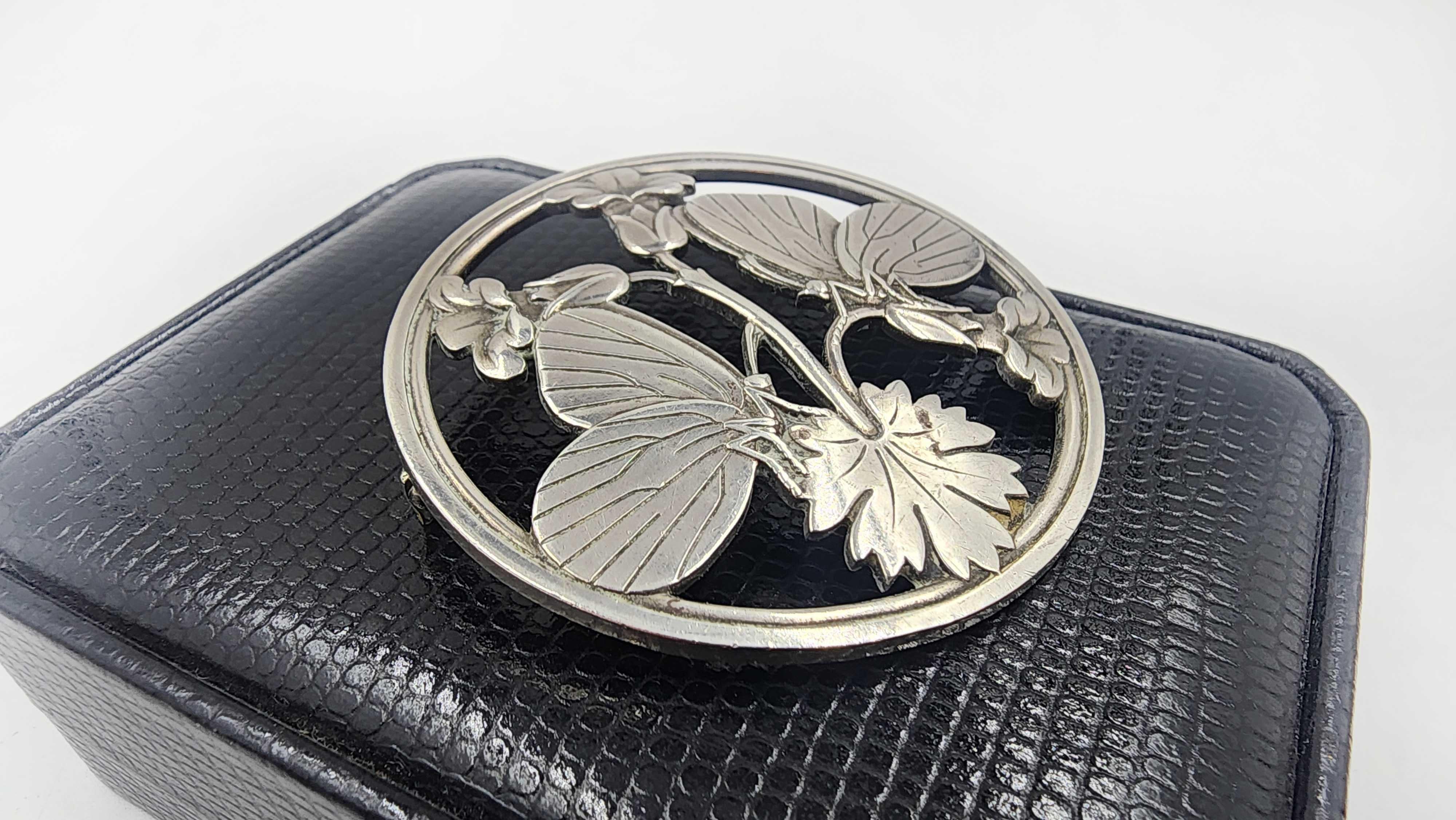 Post-Modern Georg Jensen sterling silver brooch from the 1970s For Sale