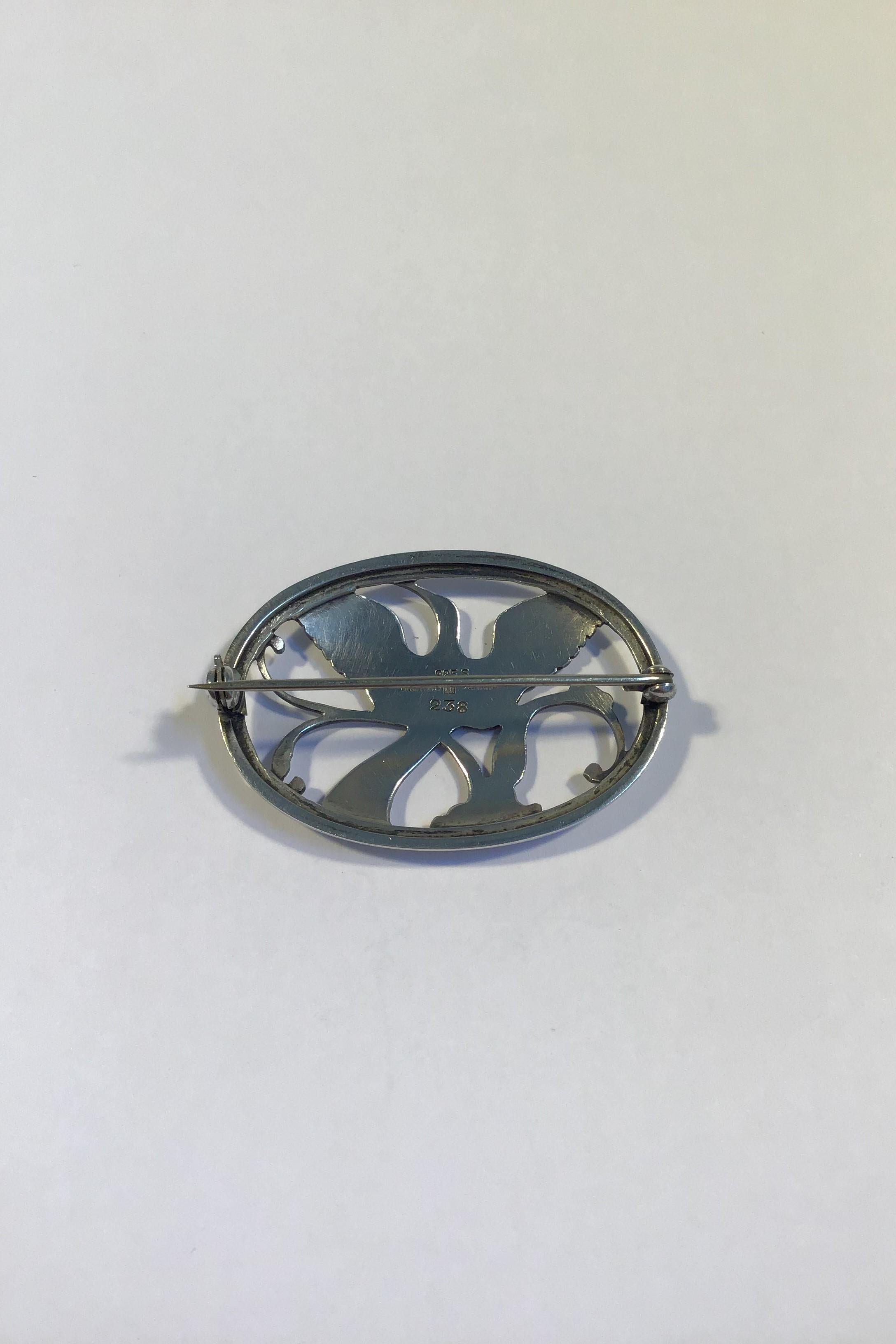 Art Nouveau Georg Jensen Sterling Silver Brooch No 238