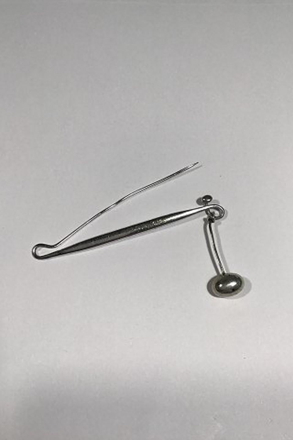 Georg Jensen Sterling Silber Brosche Nr 377 Torun L 8.1 cm/3.18
