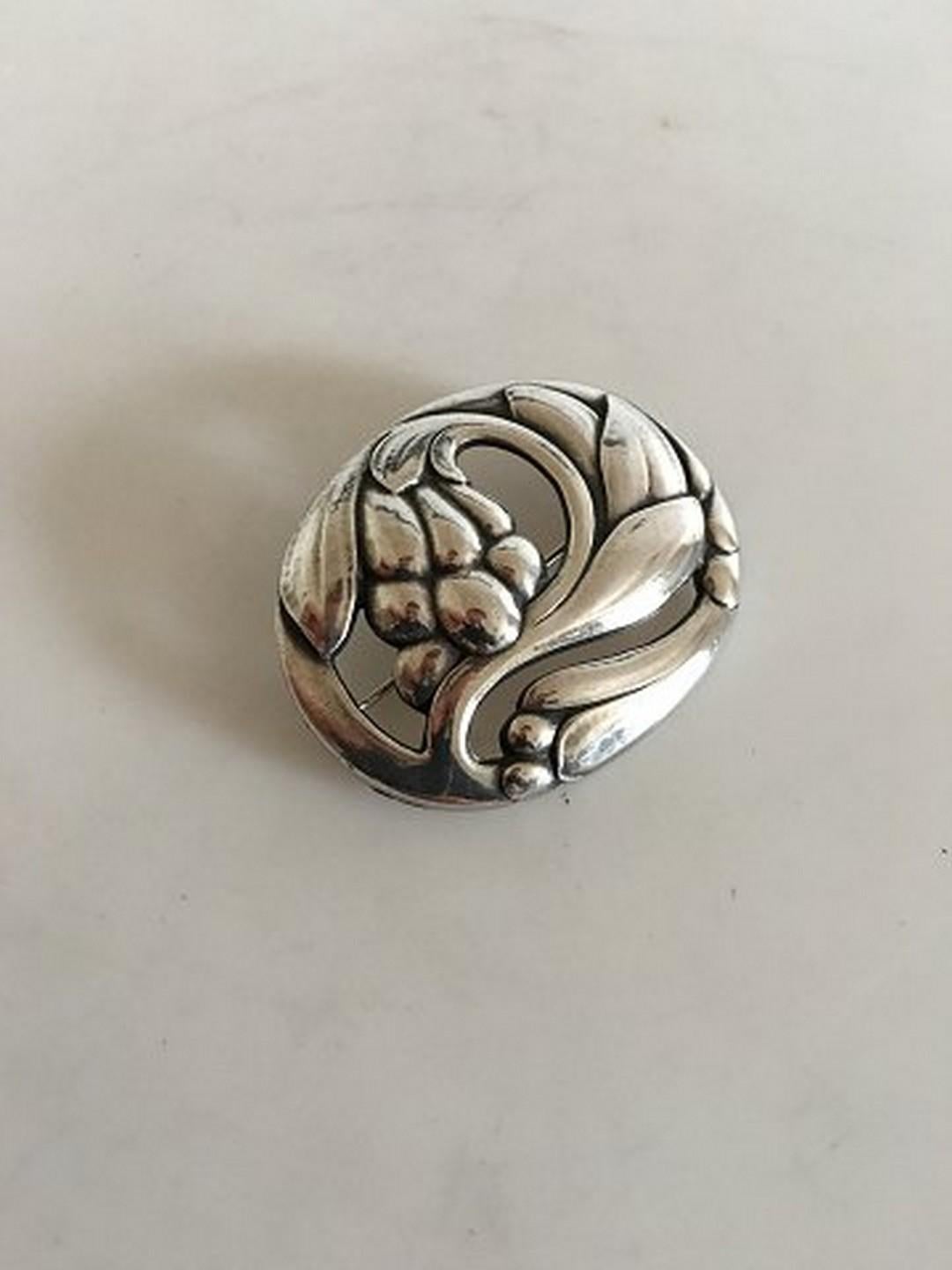 Georg Jensen Sterling Silver Brooch No 65. Measures 5 cm / 1 31/32 in. Weighs 15 g / 0.55 oz. From 1932-1945