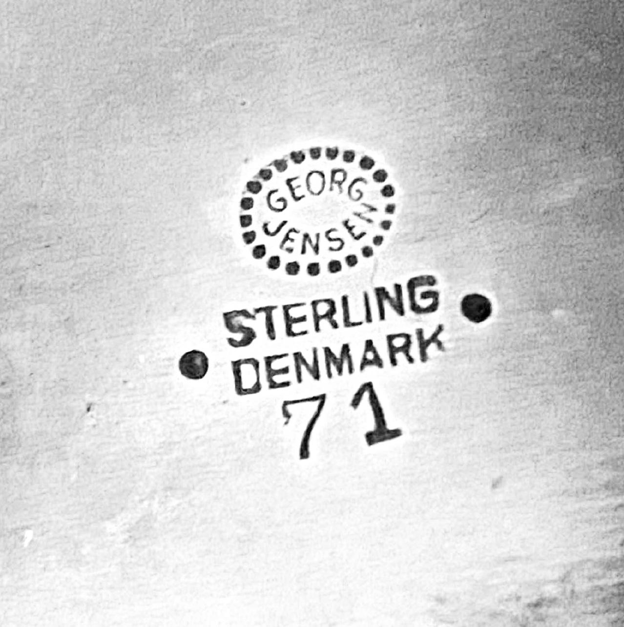 Georg Jensen Sterling Silver Brooch No. 71 C. 1950.  2