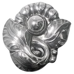 Georg Jensen Sterling Silver Brooch No. 71 C. 1950.