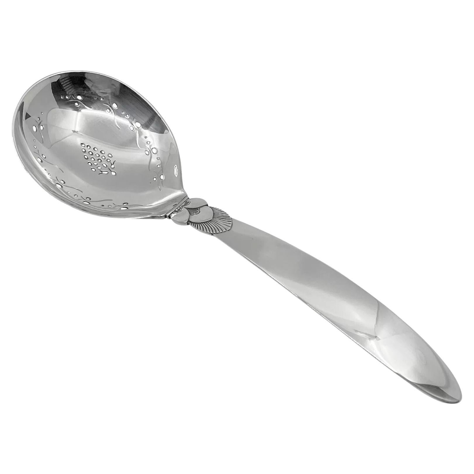 Cuillère à baies Cactus en argent sterling Georg Jensen #182