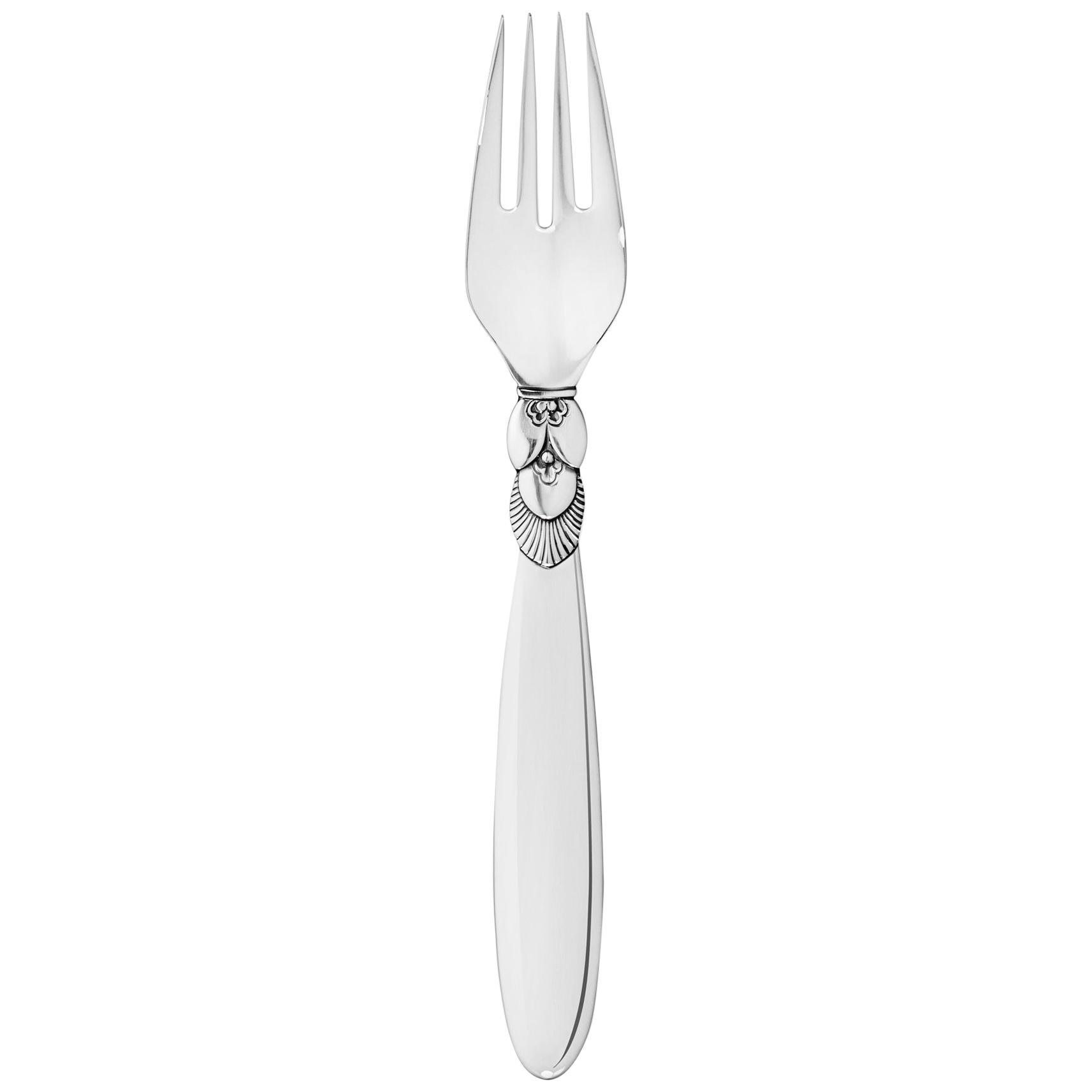 Georg Jensen Sterling Silver Cactus Child's Fork by Gundorph Albertus