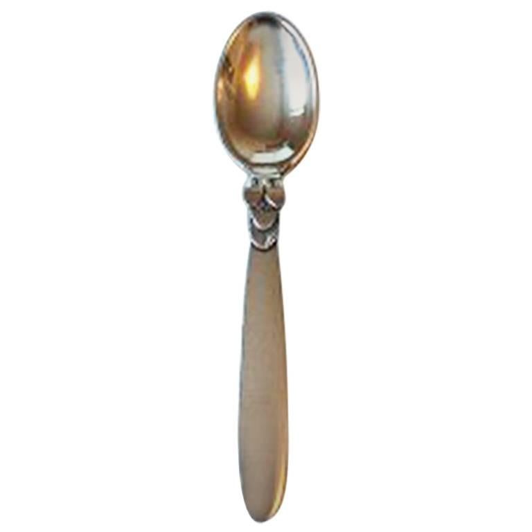 Georg Jensen Sterling Silver Cactus Coffee Spoon No 034 For Sale