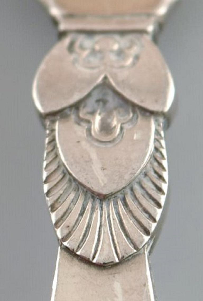 Petite Cuillère à Pâtisserie Georg Jensen Cactus 1930 - Argent Sterling 925, Danemark - Très Bon état
