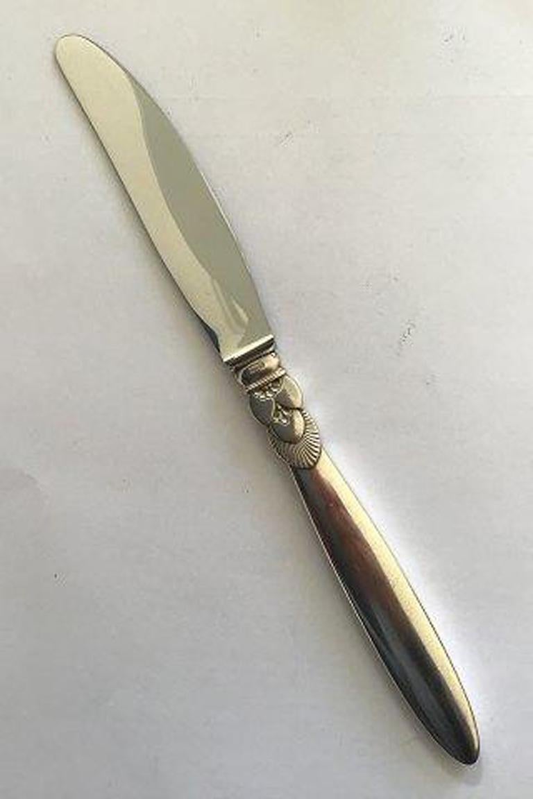 Georg Jensen Sterling Silver Cactus Dinner Knife No 014 For Sale 1
