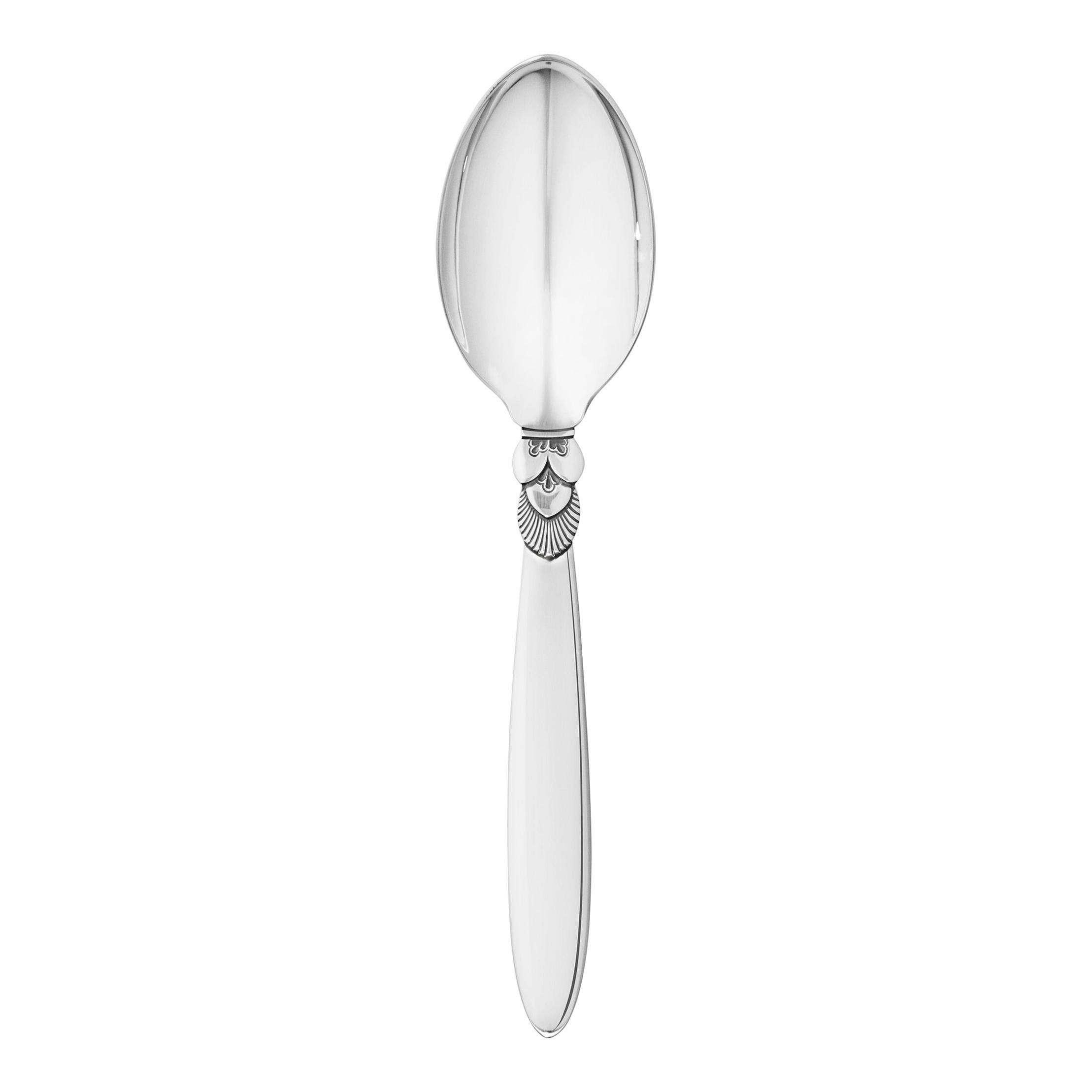 Georg Jensen Sterling Silver Cactus Dinner Spoon by Gundorph Albertus For Sale
