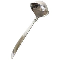 Georg Jensen Sterling Silver Cactus Gravy Ladle with Curved Handle