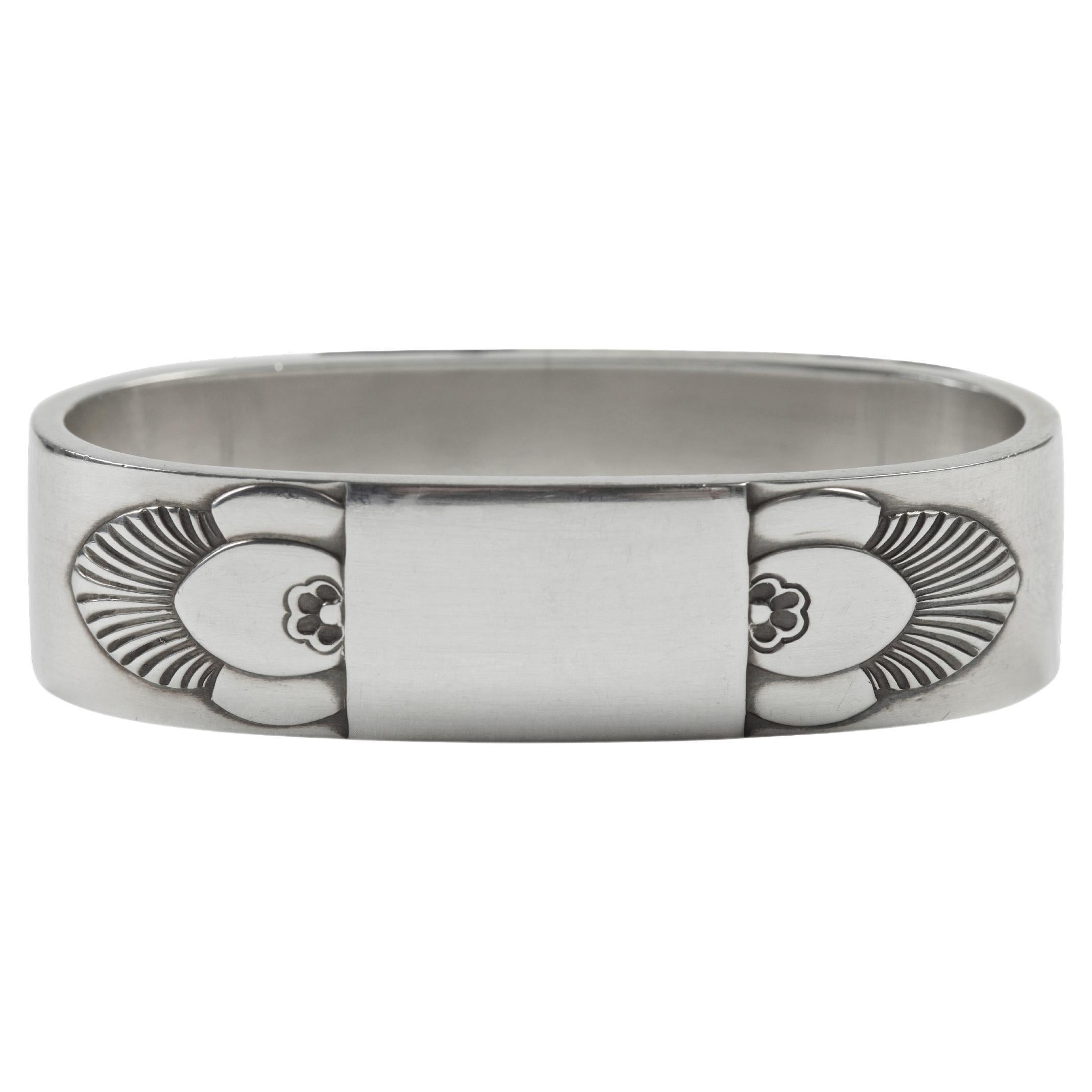 Georg Jensen Sterling Silver Cactus Napkin Ring 81A For Sale
