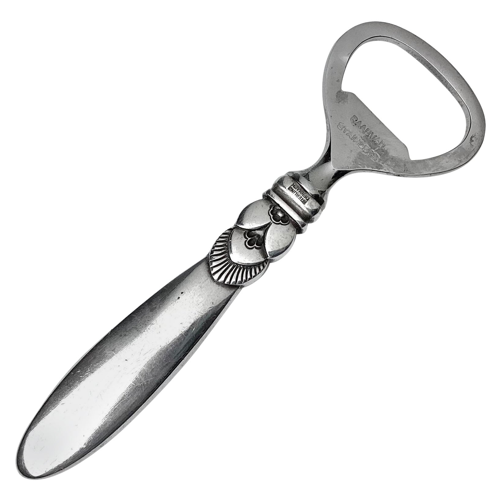 Georg Jensen Sterling Silver Cactus Pattern Bottle Opener