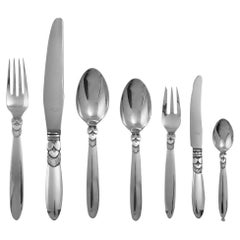 Georg Jensen Sterling Silver Cactus Set for Twelve