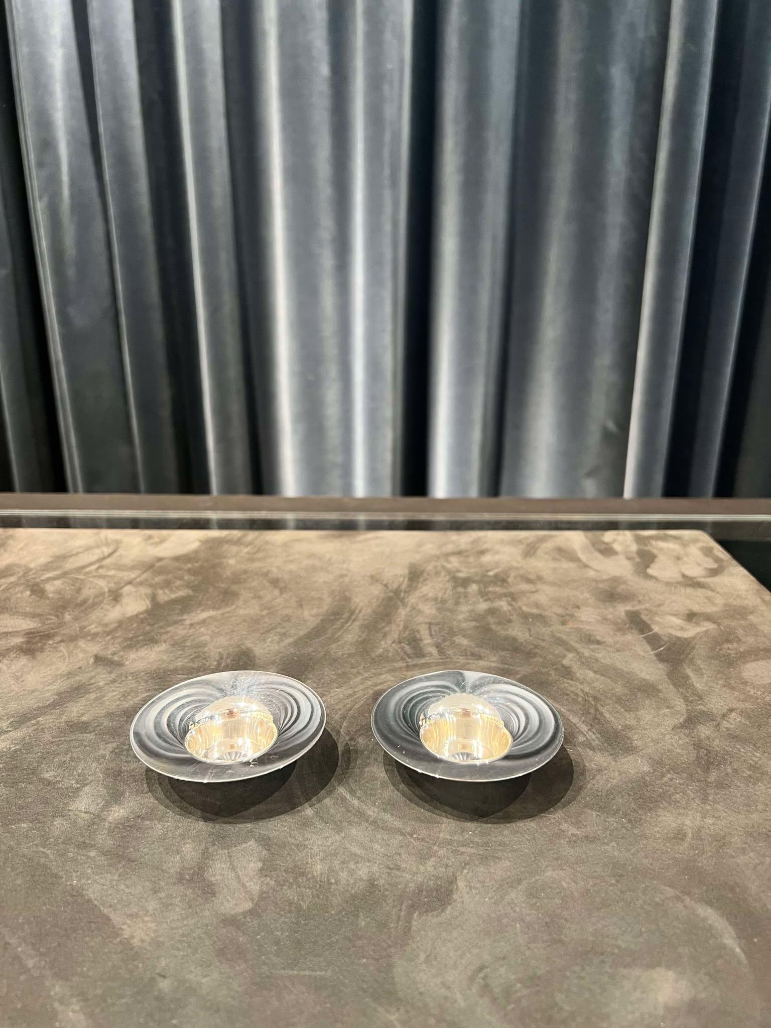 Danish Georg Jensen Sterling Silver Candlesticks 1112 For Sale