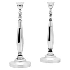 Georg Jensen Candelabros de plata de ley 441