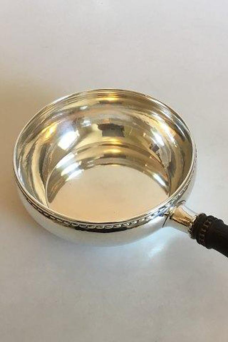 Georg Jensen Sterling Silver Casserole Bowl with Handle No 55B In Good Condition For Sale In Copenhagen, DK