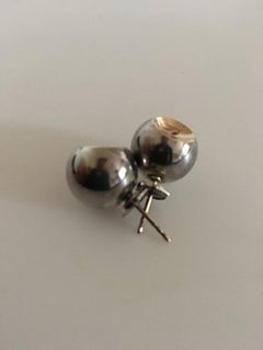 Georg Jensen Sterling Silver Cave Jacqueline Rabun Earrings 'Stickers'