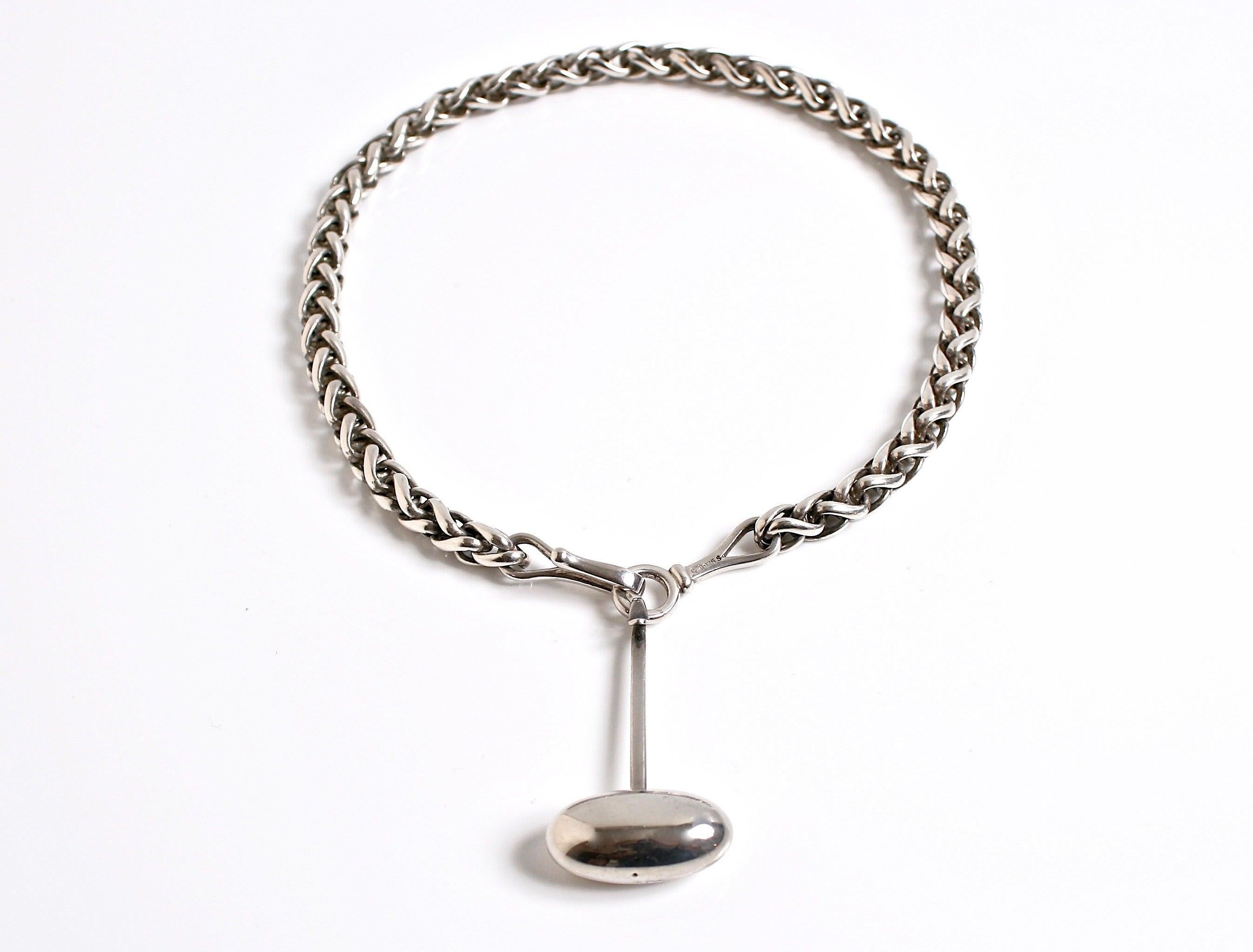 Georg Jensen Sterling Silver Chain Necklace For Sale at 1stDibs