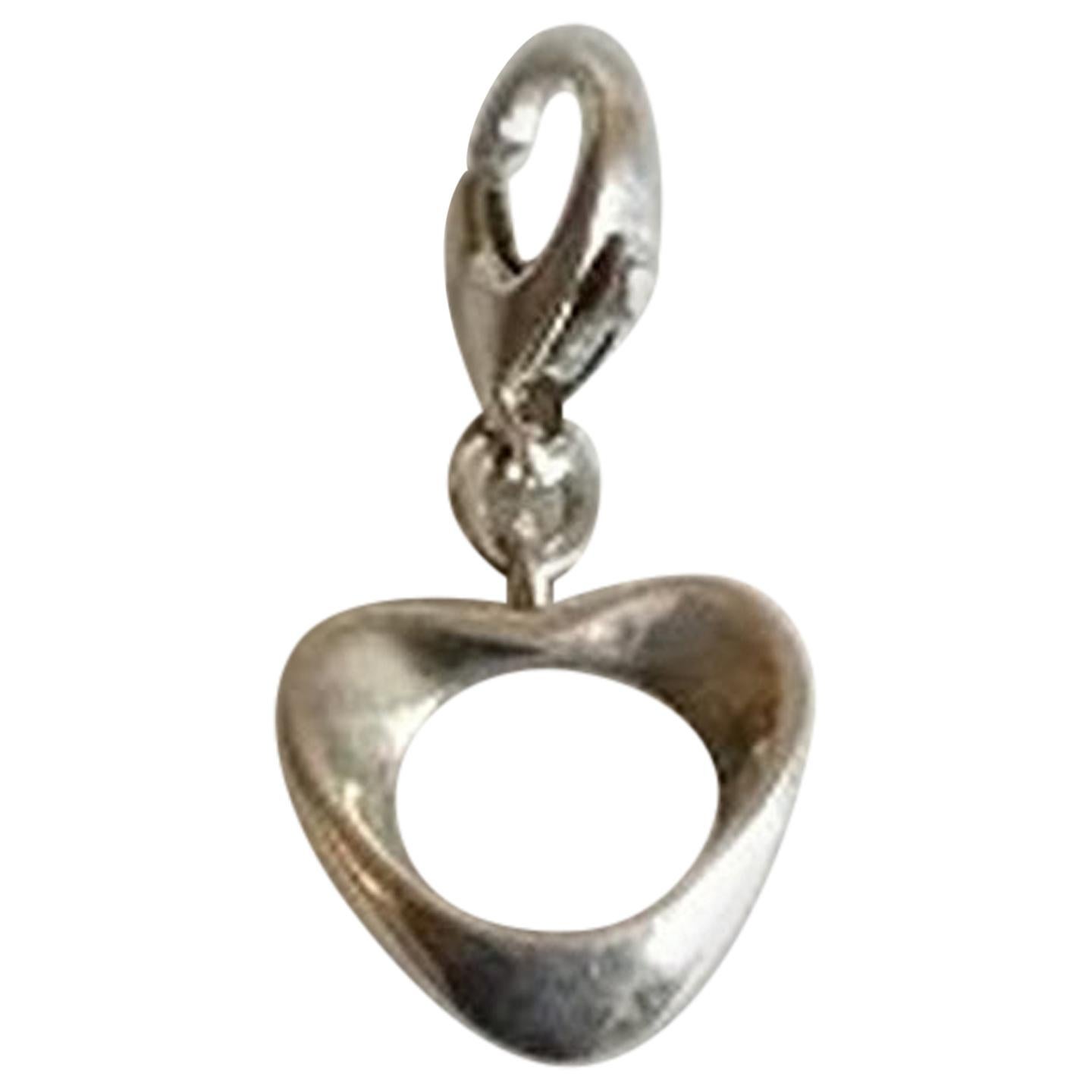 Georg Jensen Sterling Silver Charm "Hearts of Georg Jensen" For Sale