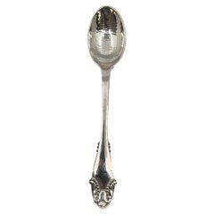 Georg Jensen Sterling Silver Child Spoon with Two Set Moonstones