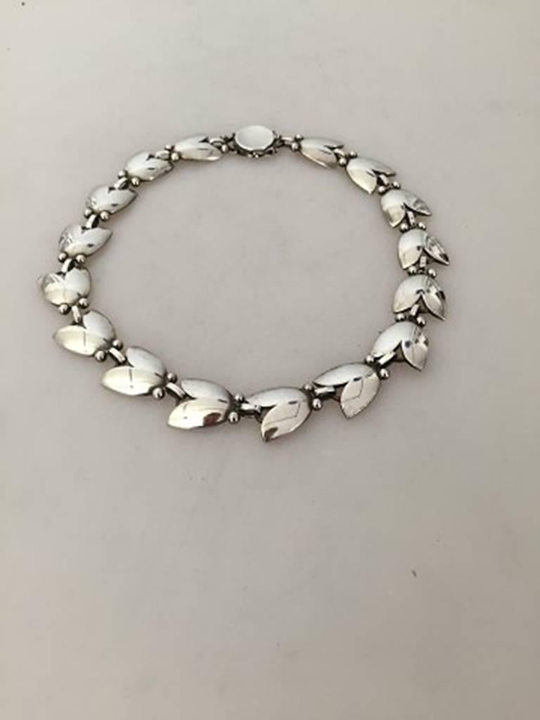 Georg Jensen Sterling Silver Choker Necklace No 66. Consists of 17 links and measures 39 cm / 15 23/64 in. Weighs 67 g / 2.35 oz.