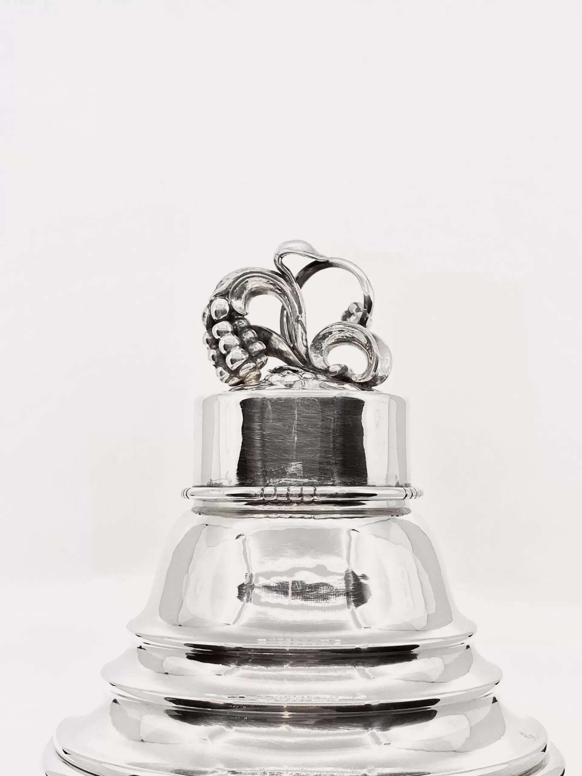 Danois Shaker cocktail en argent sterling Georg Jensen n°462C en vente