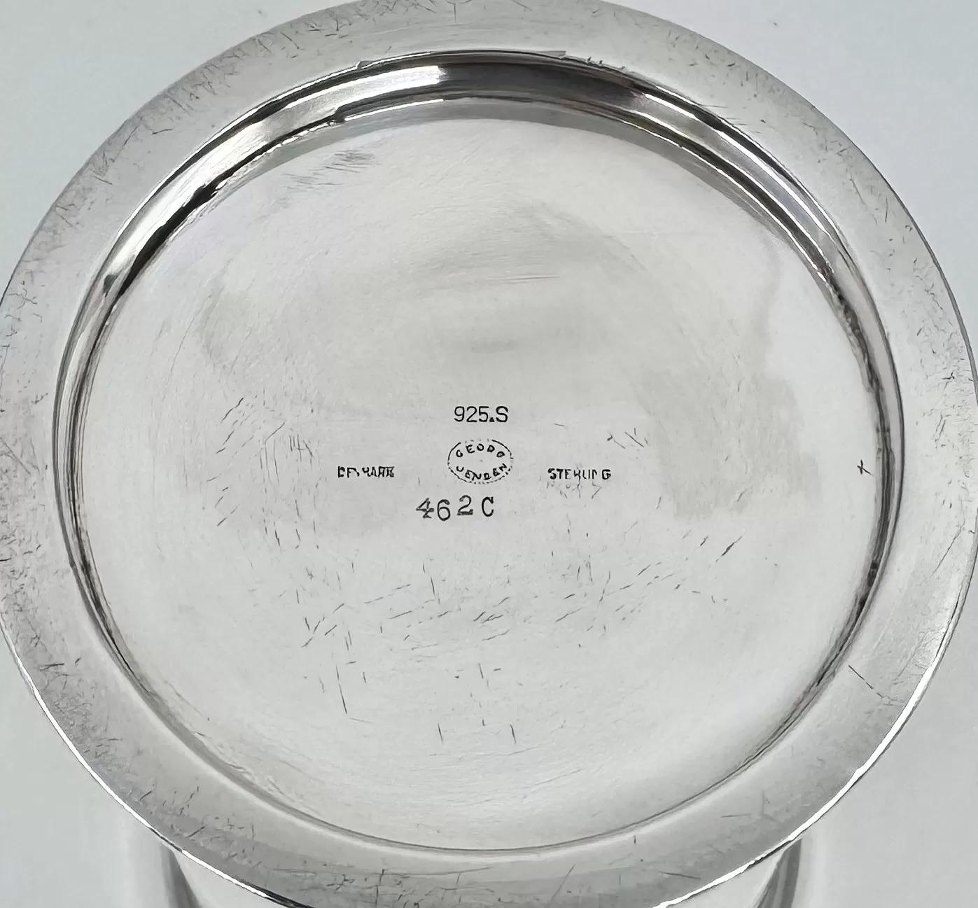 Fait main Shaker cocktail en argent sterling Georg Jensen n°462C en vente