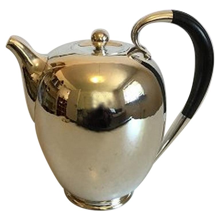 Jensen Sterling Silver Coffee Pot No. 787 with Handle Og Black