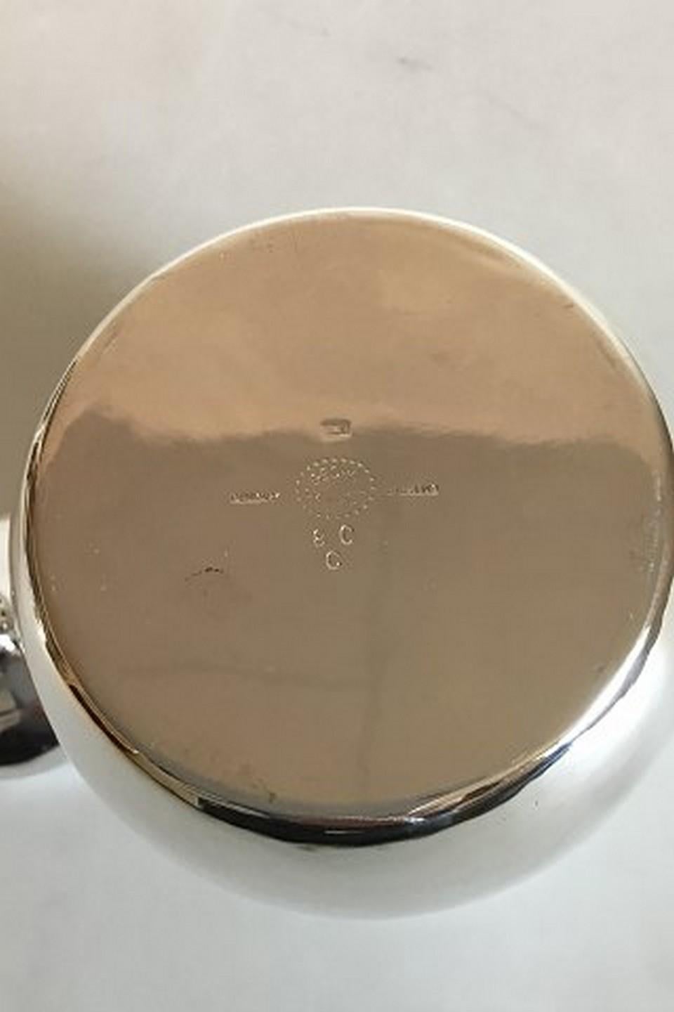 Art Nouveau Georg Jensen Sterling Silver Coffee Pot No 80C, Måler