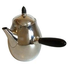 Georg Jensen Sterling Silver Coffee Pot with Ebony Handles No 80D